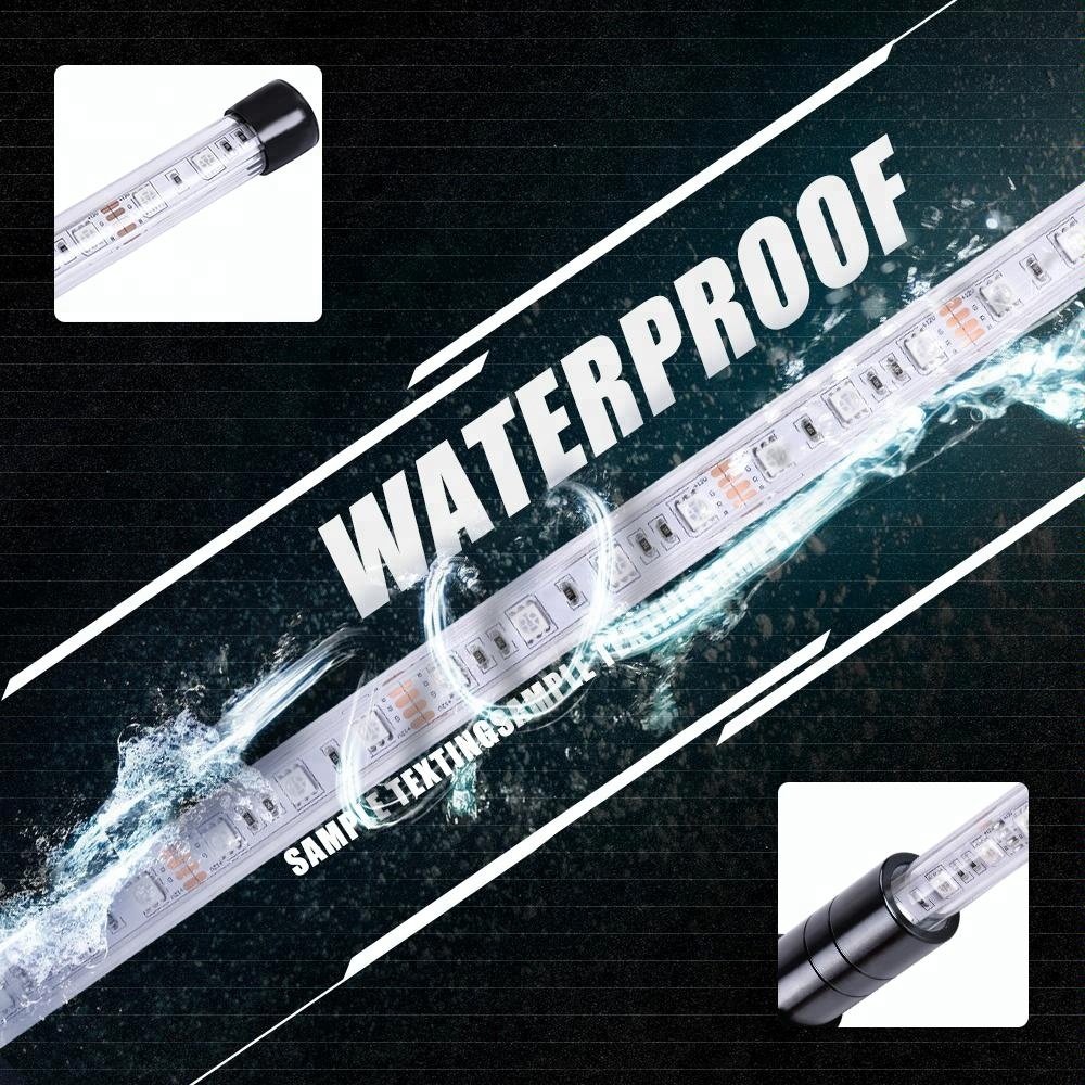 Hot Selling Mining Safety Whip RGB LED Whip with Reflective Flag for Warning Single Color or RGB