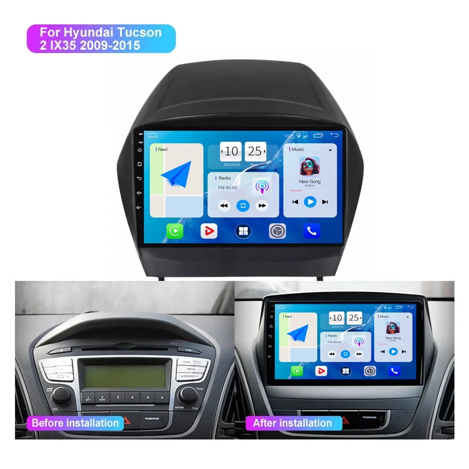 Android 10 Car 9 Inch Dvd Player for Hyundai Tucson 2 Ix35 2009-2015 With Dsp Rds Carplay Android Auto Radio