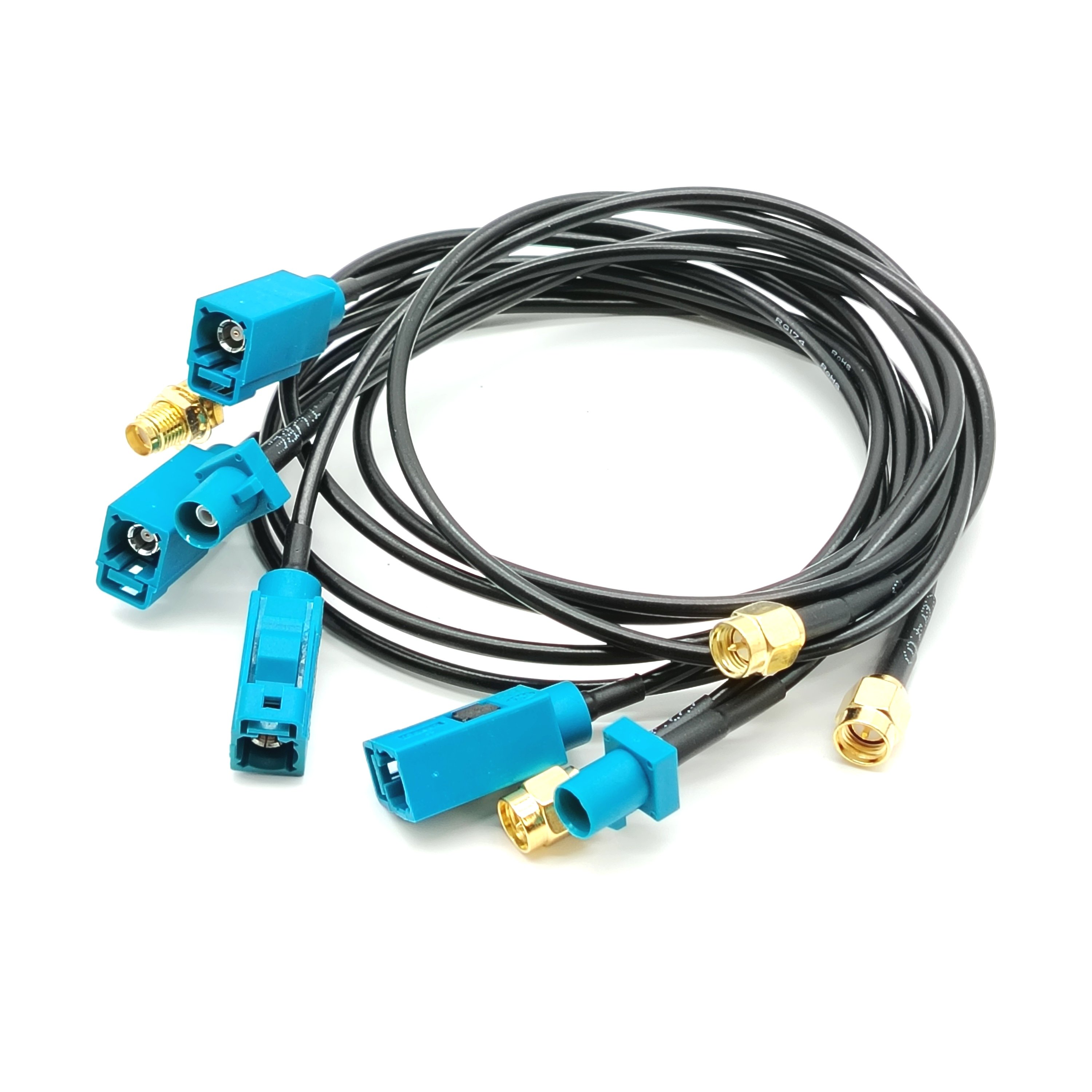 Customize various connectors connection kabel rg316 rg174 rg58 302 kaabel cablu router antenna car vehicle camera cable
