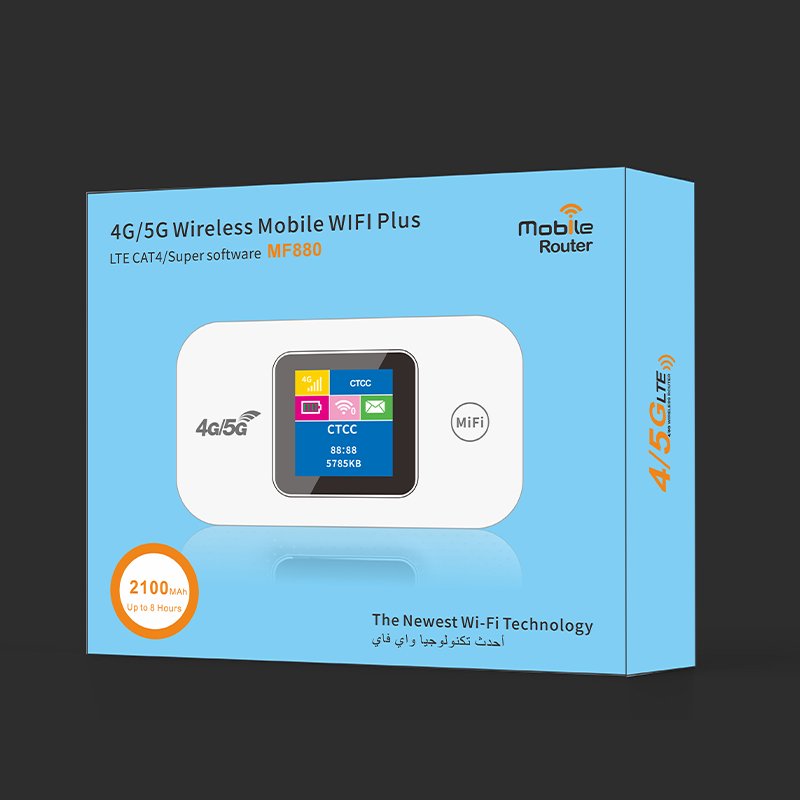 Factory Price Dnxt MF880 Mifis Wifi Router 4g Lte with Sim Card Slot 2100mAh Vpn 4g Router Essential for Office Travel