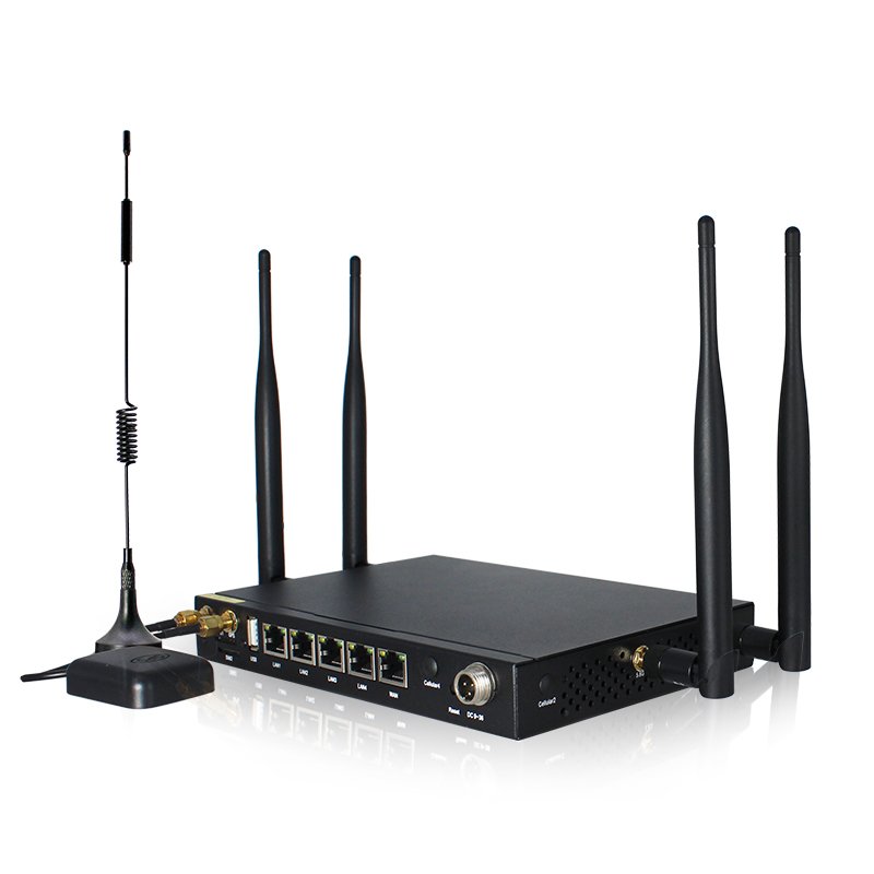 M2M Dual Sim Card Slot Industrial Cellular 4G Lte Wifi Router Dual Band 3G 4G Openwrt 1200Mbps GPS Antennas Vehicle Wifi Router