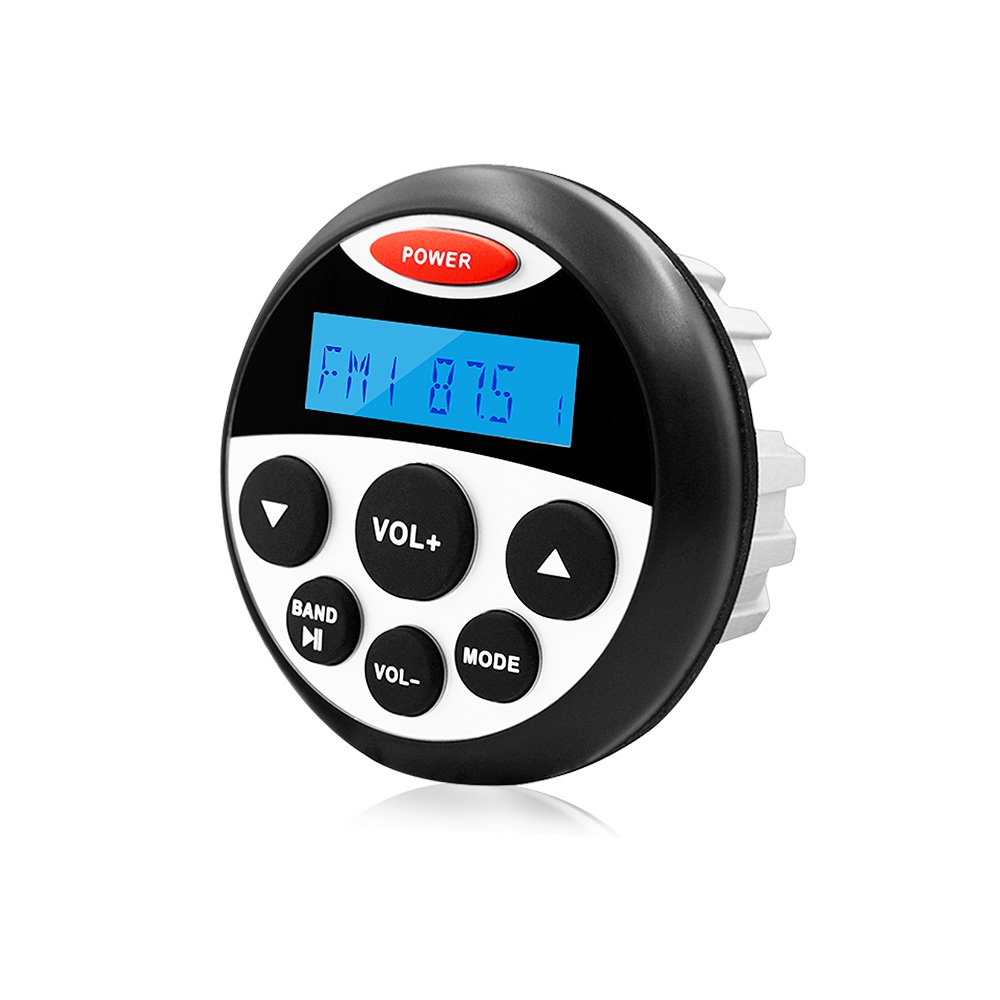Car MP3 Player Marine Stereo Waterproof Radio Audio Receiver +3" Marine Waterproof Speaker+ Antenna for UTV ATV Boat Motorcycle
