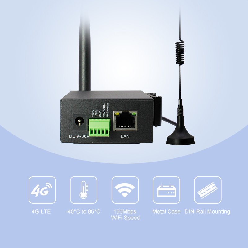 RTS 4G High Speed Industrial Router Wireless Wifi Router Industrial 4 Antenna Small Portable 3G 4G Lte Router Sim Card Insert