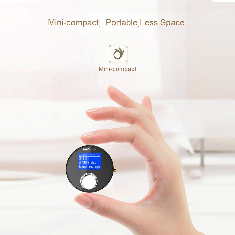 DAB Antenna Home Stereo System, Esuper Mini Portable Digital Radio Adapter & FM Transmitter/Aux-Out Fm Transmitter for Dab Radio