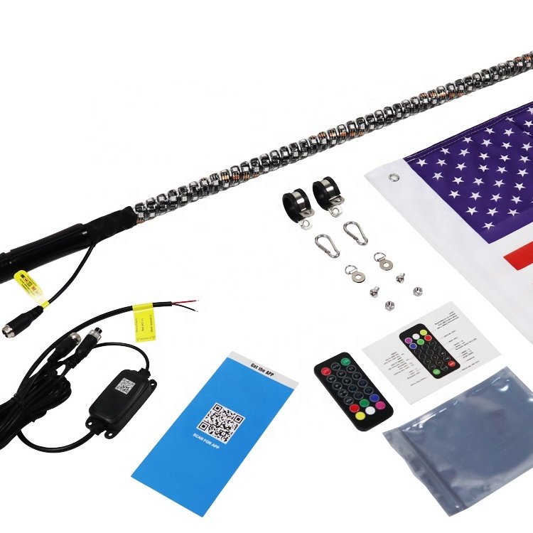 Safety RGB and White 30W Car LED Fog Light Running Light for Jeep for ATV UTV RZR Release Whip