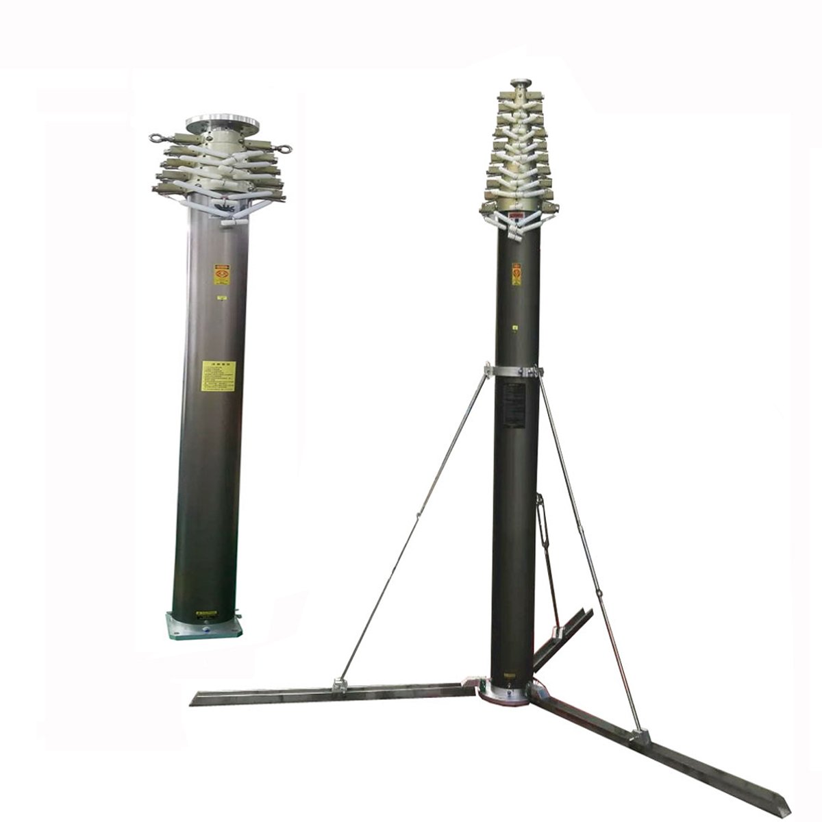 12m portable mechanical telescoping pneumatic antenna mast