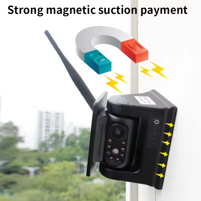 7" Truck Monitoring System Solar-Powered Wifi Wire-Free Car Camera 360 Panoramic for Truck and Bus Outdoor Waterproof