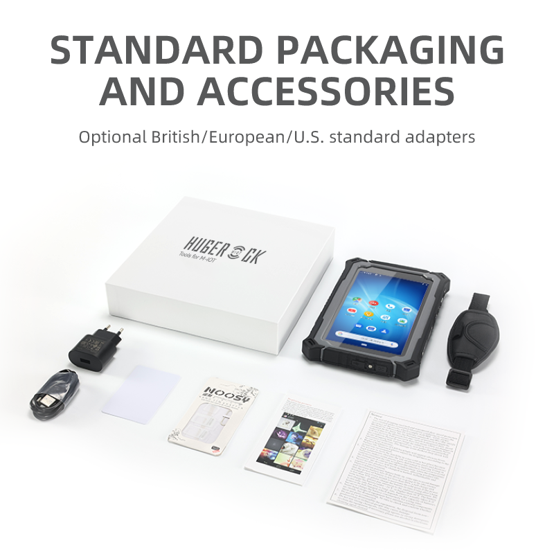 HUGEROCK R71 7\" 1000 Nit Quad Core Industrial Android Tablet 4G Dual Camera Wireless Barcode Scanner RFID USB WiFi Touch Screen