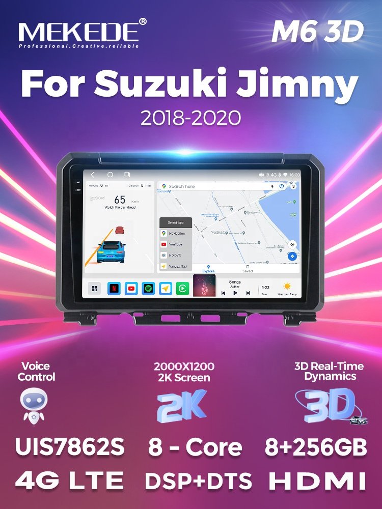 MEKEDE M6 PRO 3D Android 2000*1200 QLED 9 Inch Car Radio 2 Din for Suzuki Jimny 2018-2020 DSP BT5.1 Car Video Screen