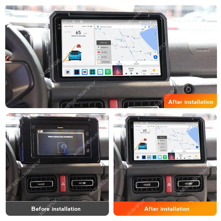 MEKEDE M6 PRO 3D Android 2000*1200 QLED 9 Inch Car Radio 2 Din for Suzuki Jimny 2018-2020 DSP BT5.1 Car Video Screen