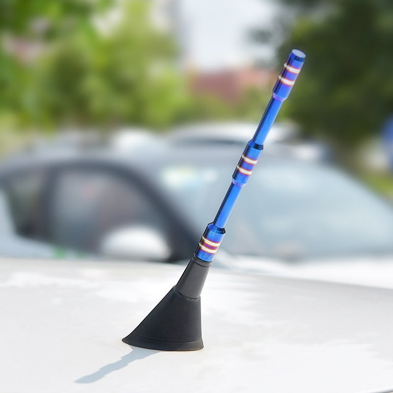 Universal Aluminum Alloy Antenna for Car Modification, AM/FM Receiving Antenna for Car Radio Decoration.