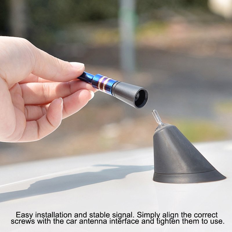 Universal Aluminum Alloy Antenna for Car Modification, AM/FM Receiving Antenna for Car Radio Decoration.