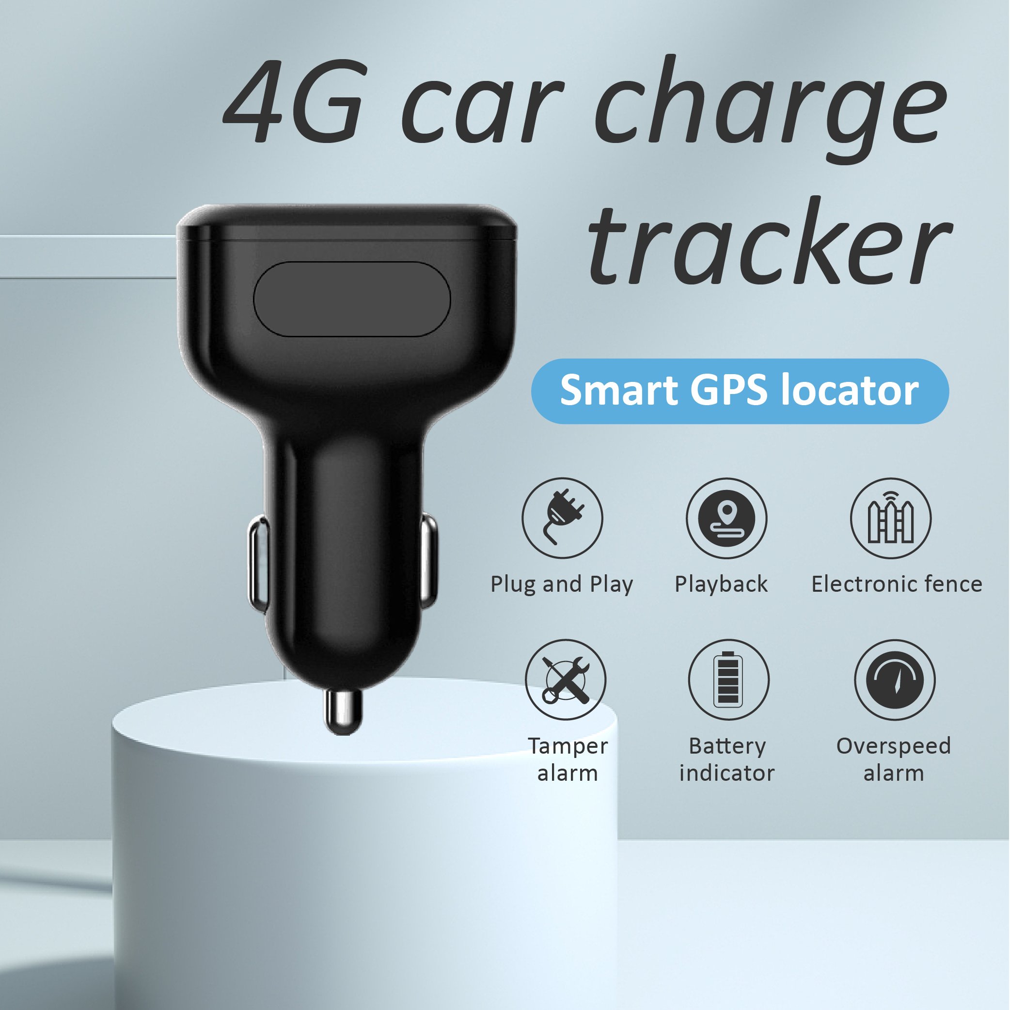 D6 Plug-and-Play Mini GPS Car Tracker Easy Install 4G with Free Tracking Platform IOS App Beidou LBS ACC Detection SOS Function