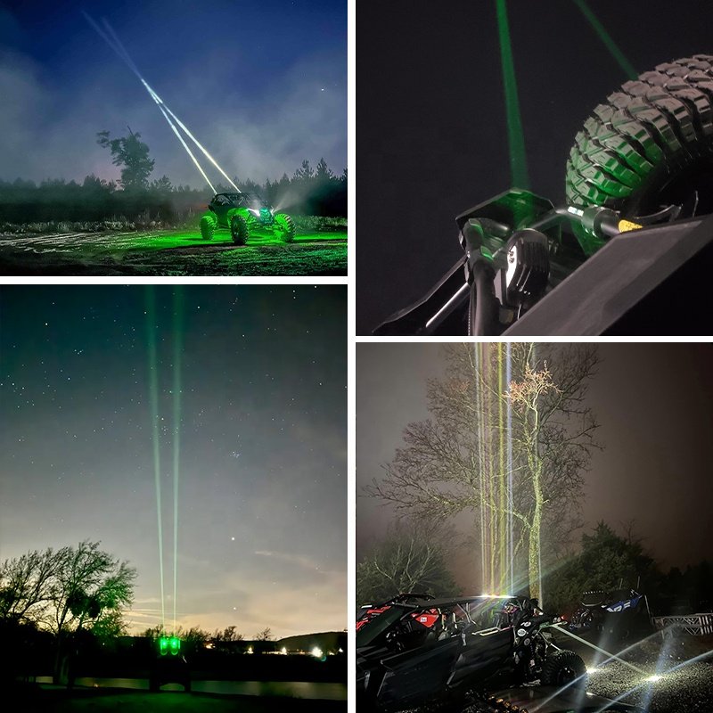 Boat Whip Light Flexible Car Laser Fog Light Bumper Four Color Laser Led Whip Lights Whipless Antenna Remote