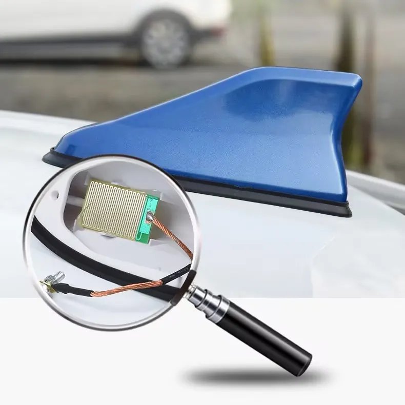 High Quality Universal FM Signal Auto Antenna 7 Color Amplifier Radio Aerials Roof Decorative Topper Car Shark Fin Antenna
