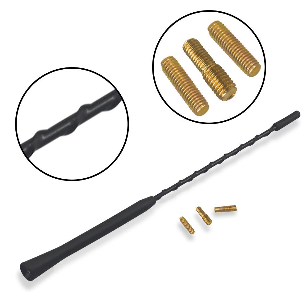 9/11/16 Inch Universal Car Roof Mast Whip Stereo Radio FM/AM Signal Aerial Amplified Antenna Mast Whip for VW BMW Mazda Toyota