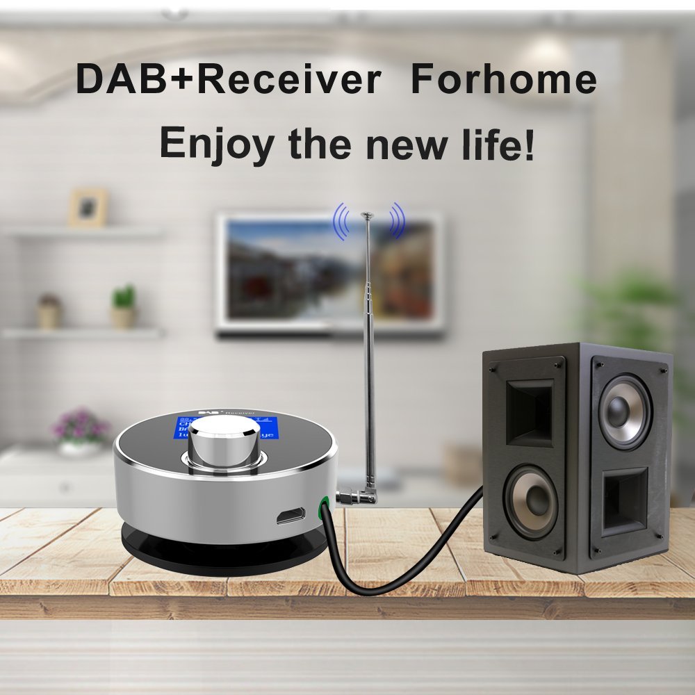 Mini Inside & Outside SMA DAB Antenna Dual-Use DAB Radio Receiver Dab Radio Car Usb bluetooth Aux Adapter Car for Home and Car