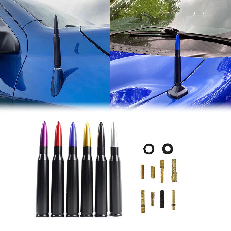 Car Accessories 14CM Styling Universal Auto Antenna Bullet shape Roof Modified Decoration Antenna Replacement for Car Antenna