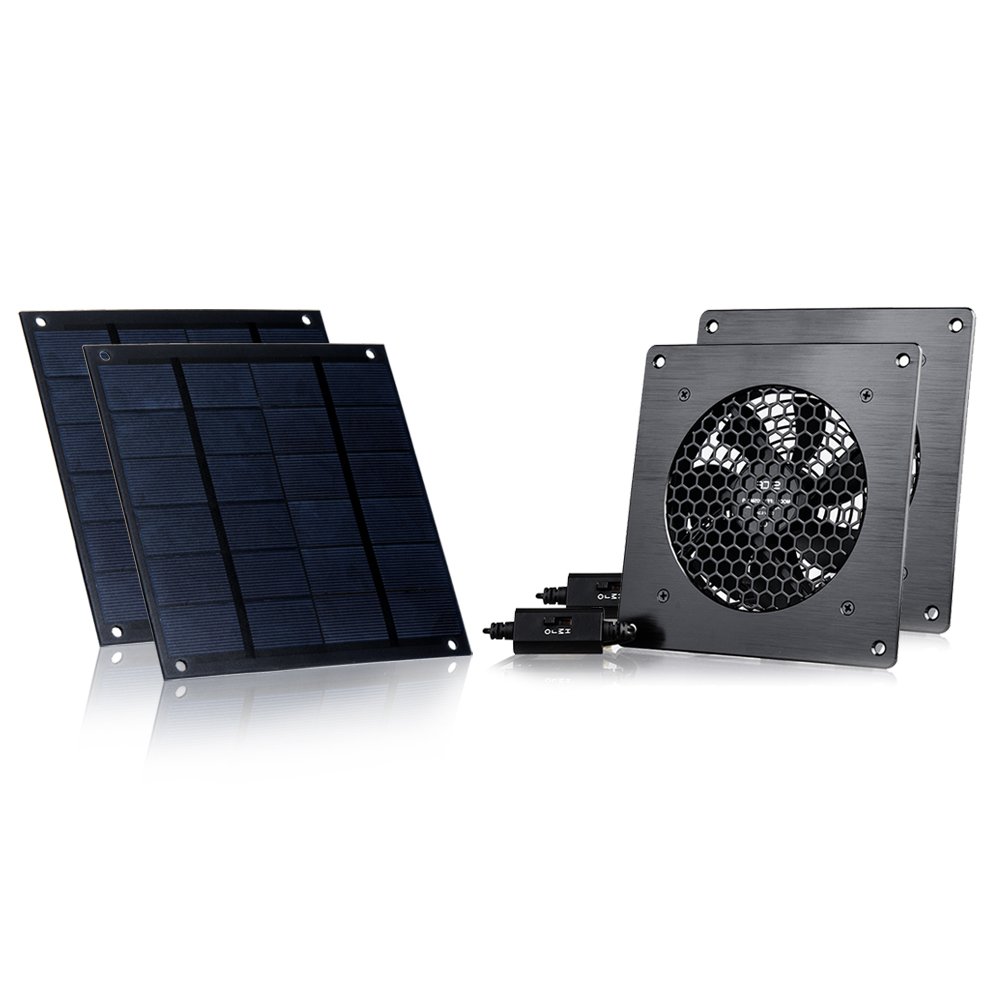Sunlight Solar Wall Cooling Fan Solar Powered Ventilator Computer Cabinet RV Roof Vent Fan