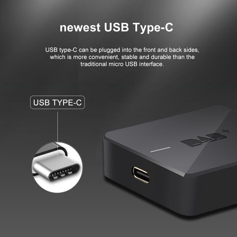 2024 Top Seller in EU Digital DAB+ Car Radio Box Receiver DB03 USB Adapter DAB Antenna Box for Android 5.1 and Above Car Radio