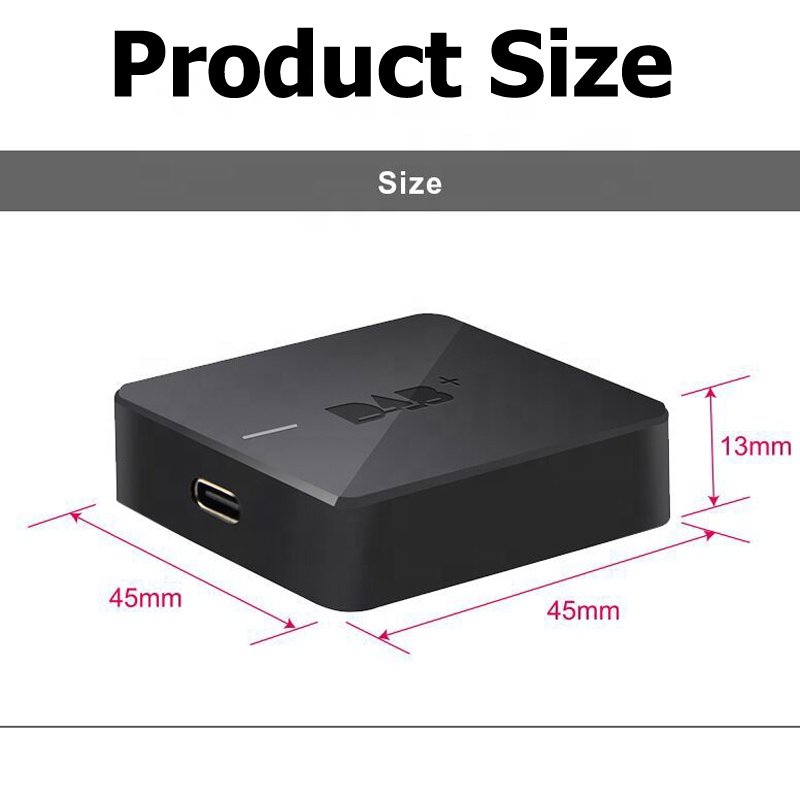 2024 Top Seller in EU Digital DAB+ Car Radio Box Receiver DB03 USB Adapter DAB Antenna Box for Android 5.1 and Above Car Radio