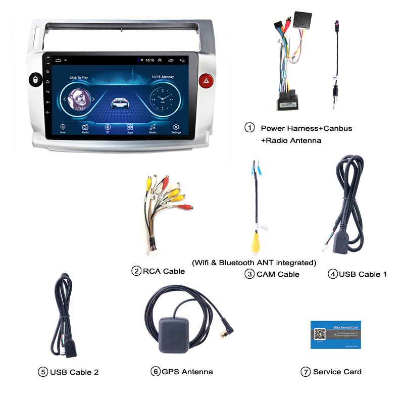 Android 10 Car Radio for Citroen C4 C-Triomphe C-Quatre 2004-2009 Car Dvd Gps Navigation Multimedia Player(20f4c4e0)