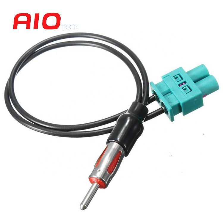 AIO KINGSUN Universal Vehicle Car Stereo FM AM Radio Antenna Adapter Cable Fakra Z Male to DIN Plug Connector Cable