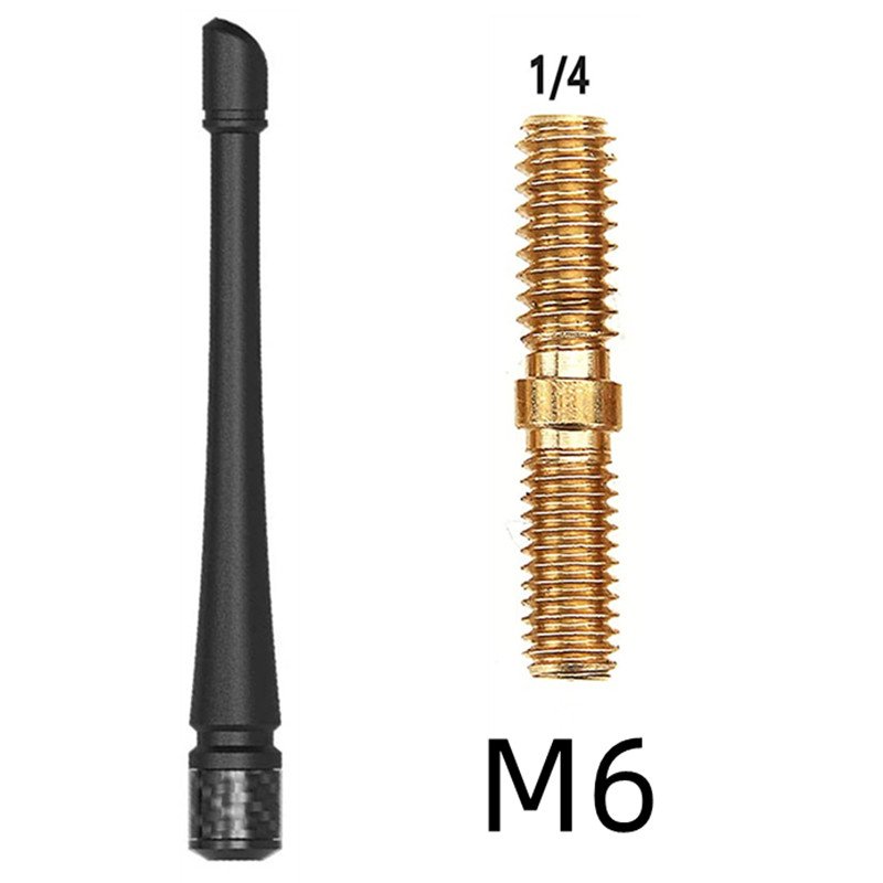 7 Inches Carbon Fiber Car Antenna for Ford F150 2009-2024 Shark Fin Design with FM/AM Reception Rubber Antenna Replacement