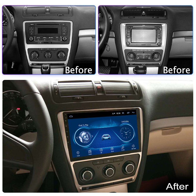 10.1 Inch Android 10 for Skoda Octavia 2007-2014 Full Touch Car Dvd Multimedia Gps Navigation System(3ee233af)