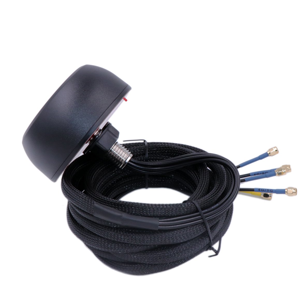 IP68 waterproof 5-in-1 vehicle mount 4G LTE 5G FR1 WiFi GNSS low-profile omnidirectional outdoor puck antenna