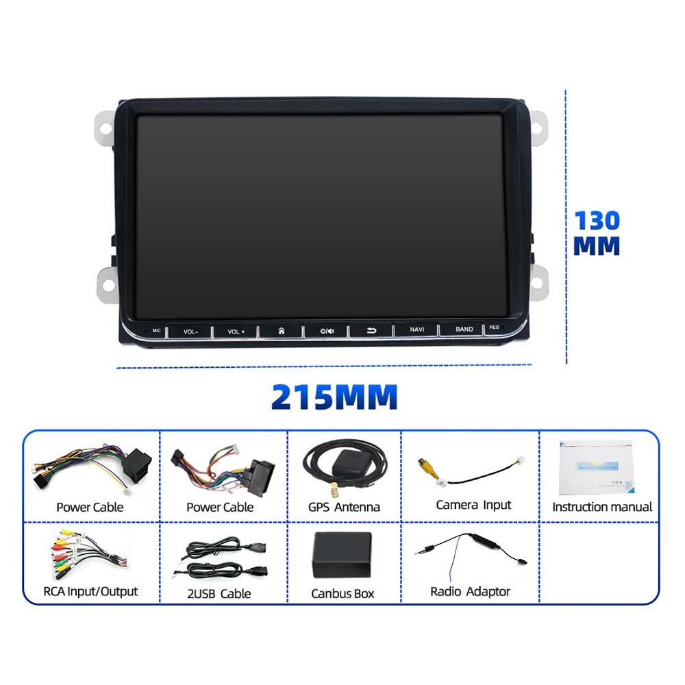 Universal 4G 7/8/9 Inch Car DVD Player For VW Android BT MP3 RDS Antenna Radio Multimedia Touch Screen 2Din Car GPS Navigation