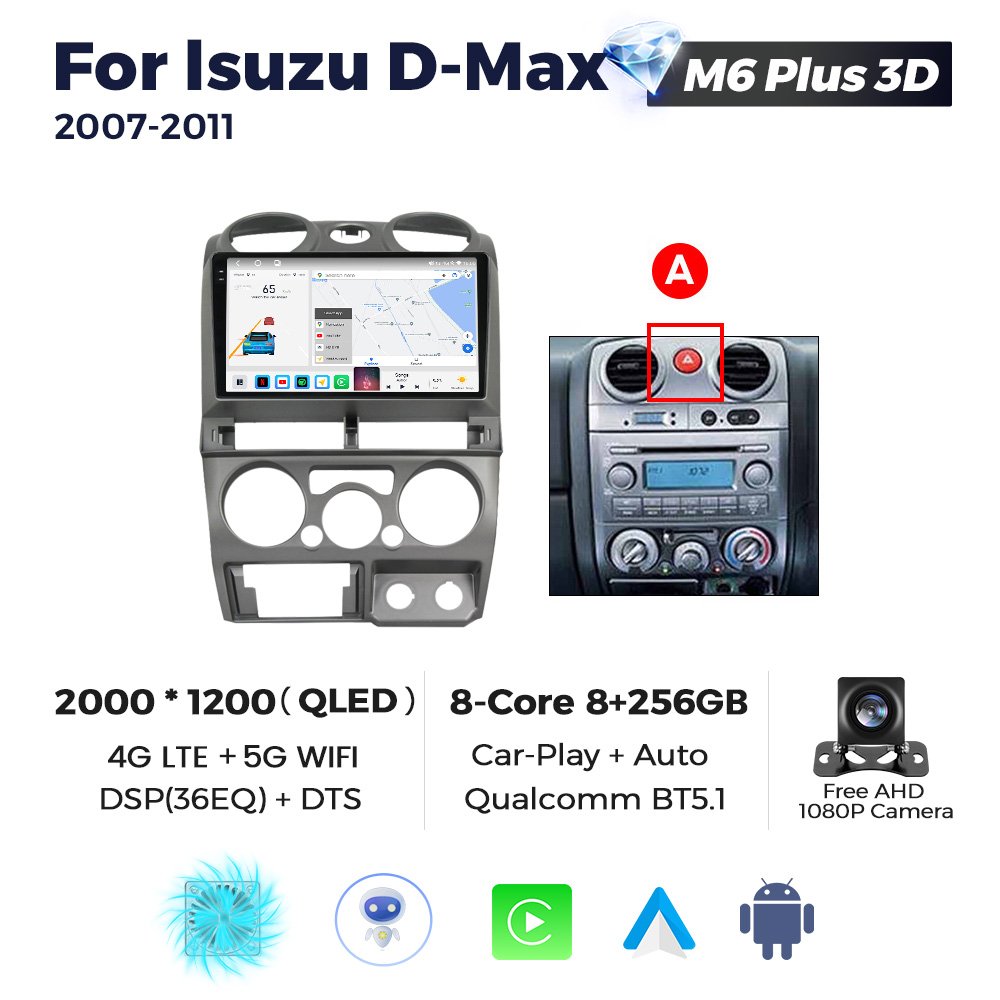 MEKEDE M6 PRO Android Newest System QLED Screen Car Radio Player for Isuzu D-Max 2007-2011 DSP GPS BT GPS Navigation