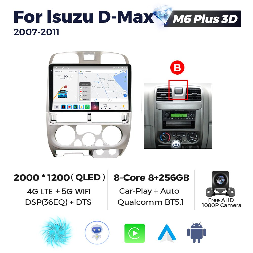 MEKEDE M6 PRO Android Newest System QLED Screen Car Radio Player for Isuzu D-Max 2007-2011 DSP GPS BT GPS Navigation