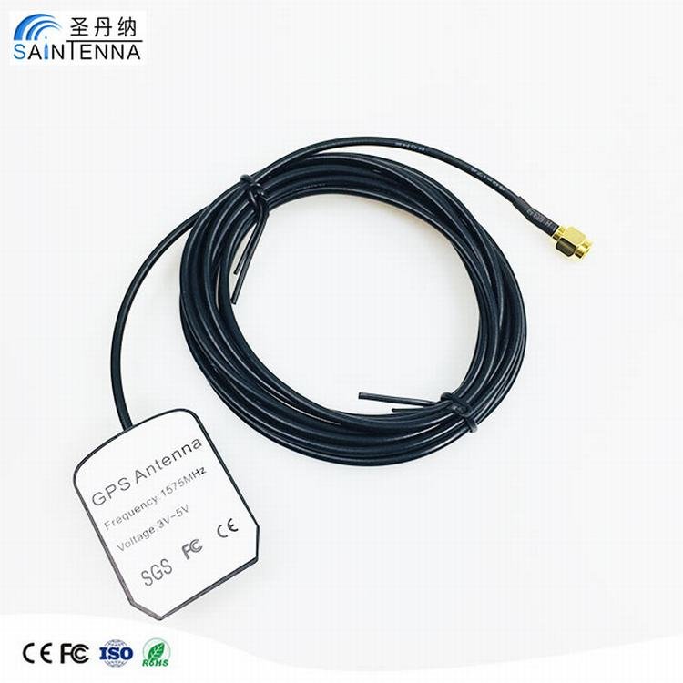 High Gain Black Car Active 1575MHz Gps Antenna