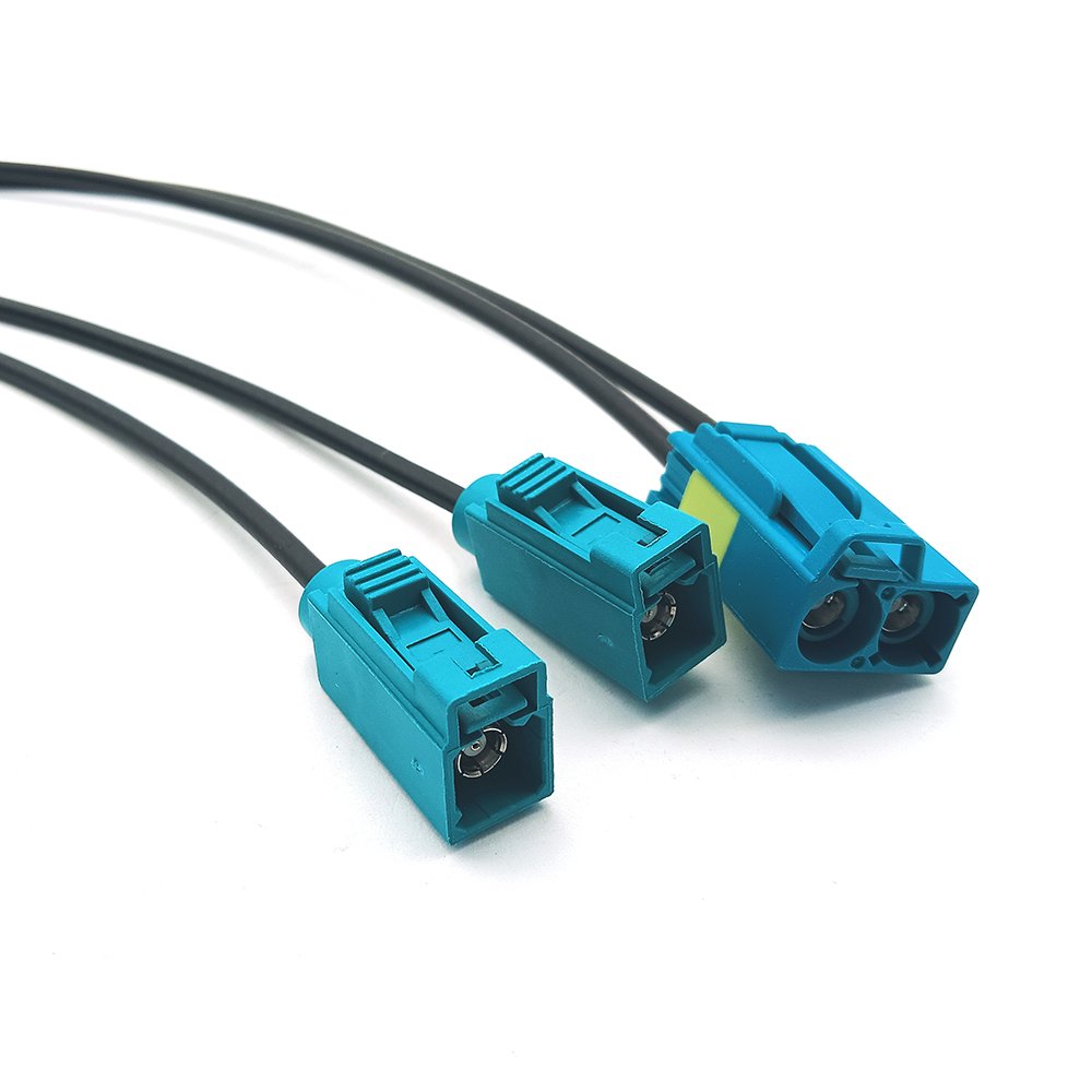 Dual Fakra Z Code Female to 2x Single Fakra Female Car Radio Aerial Antenna Extension Cable