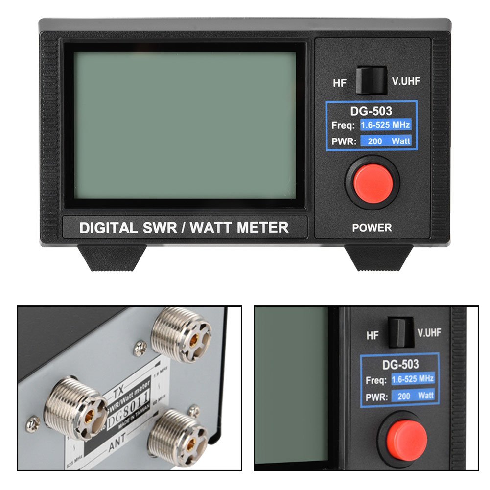Digital SWR WATT Meter 3.5" LCD for Two-Way Radios Walkie Talkie DG-503