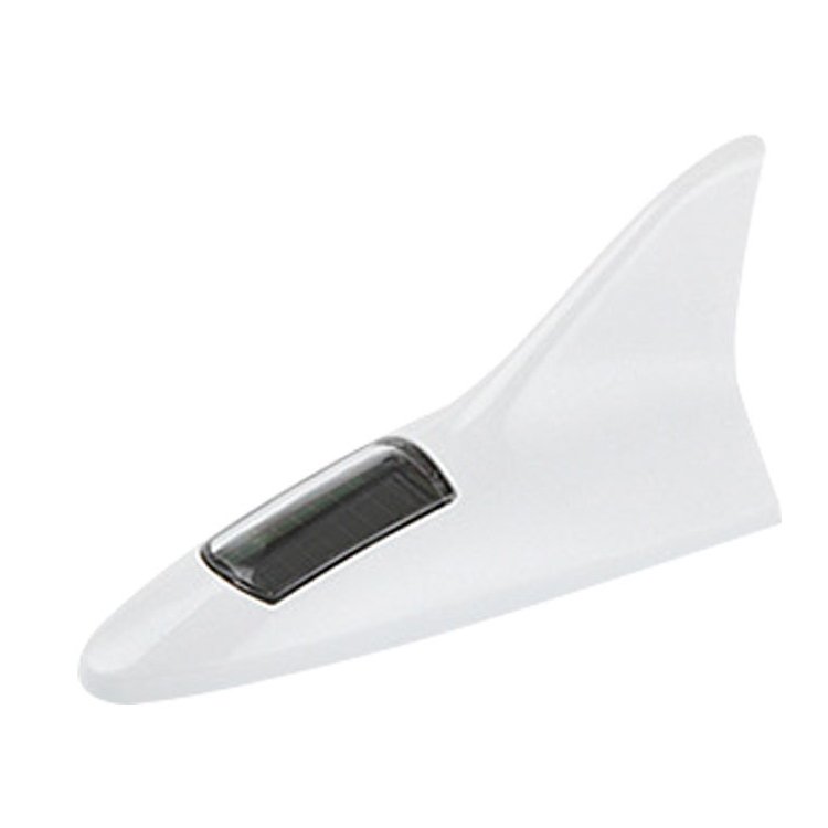 PUERXIN Solar Charging 8 LED Light Universal Car Roof Antenna Anti-Collision Decoration Car Shark Fin Antenna for Car