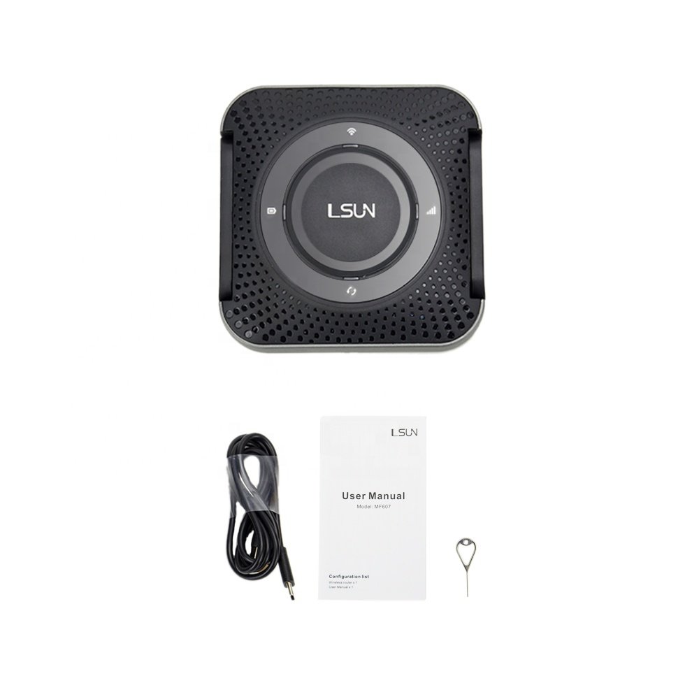 LSUN MF607 Long Rang 4G FDD LTE Mobile WiFi Hotspot 5000mAh Battery Cat4 300M Pocket CAR Mobile Wifi Router External Antenna