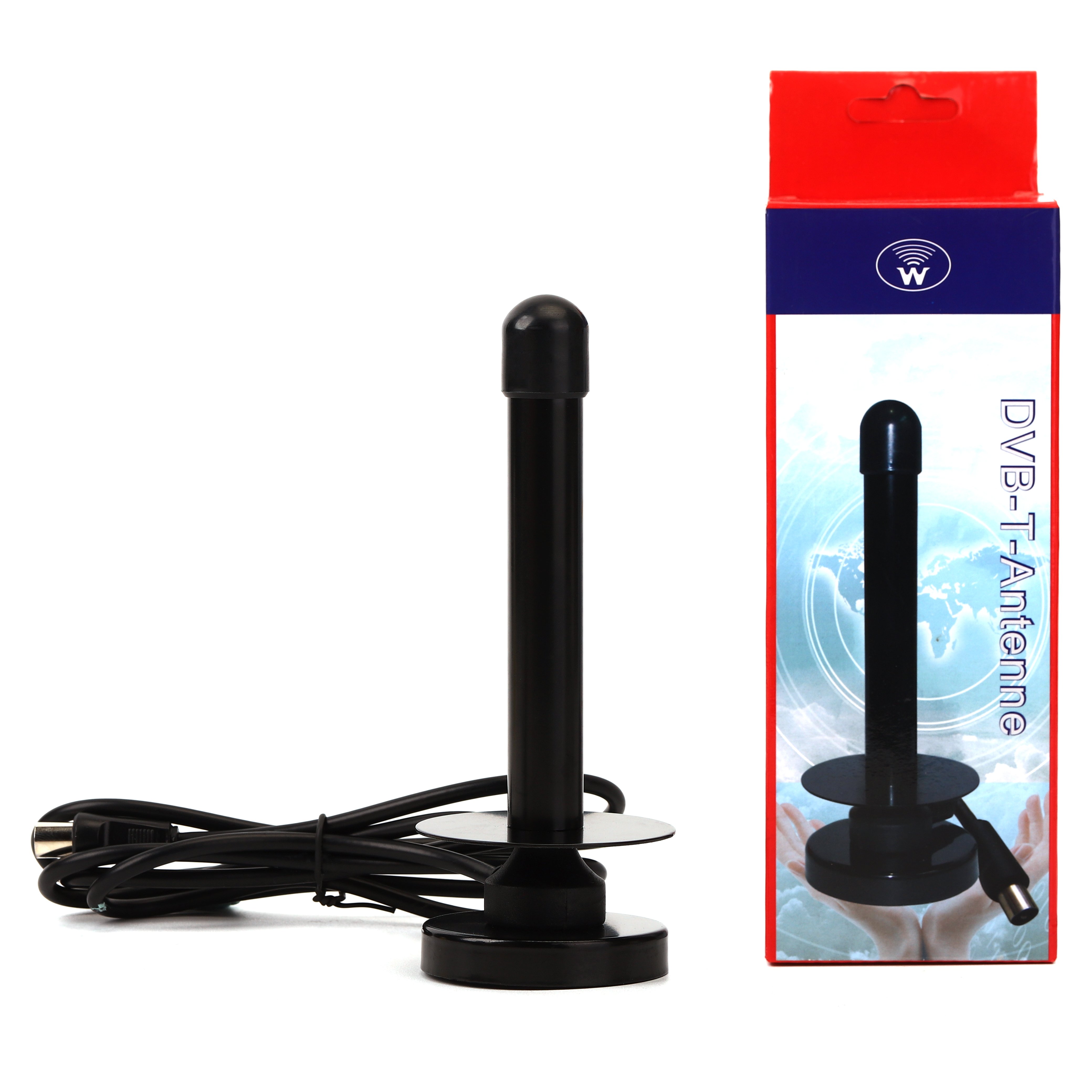 Antenas De Interior Aerial Full Digital Hd Antena Tv Amplified Hdtv Magnetic Dvb-t Tv Antenna With Magnet Base
