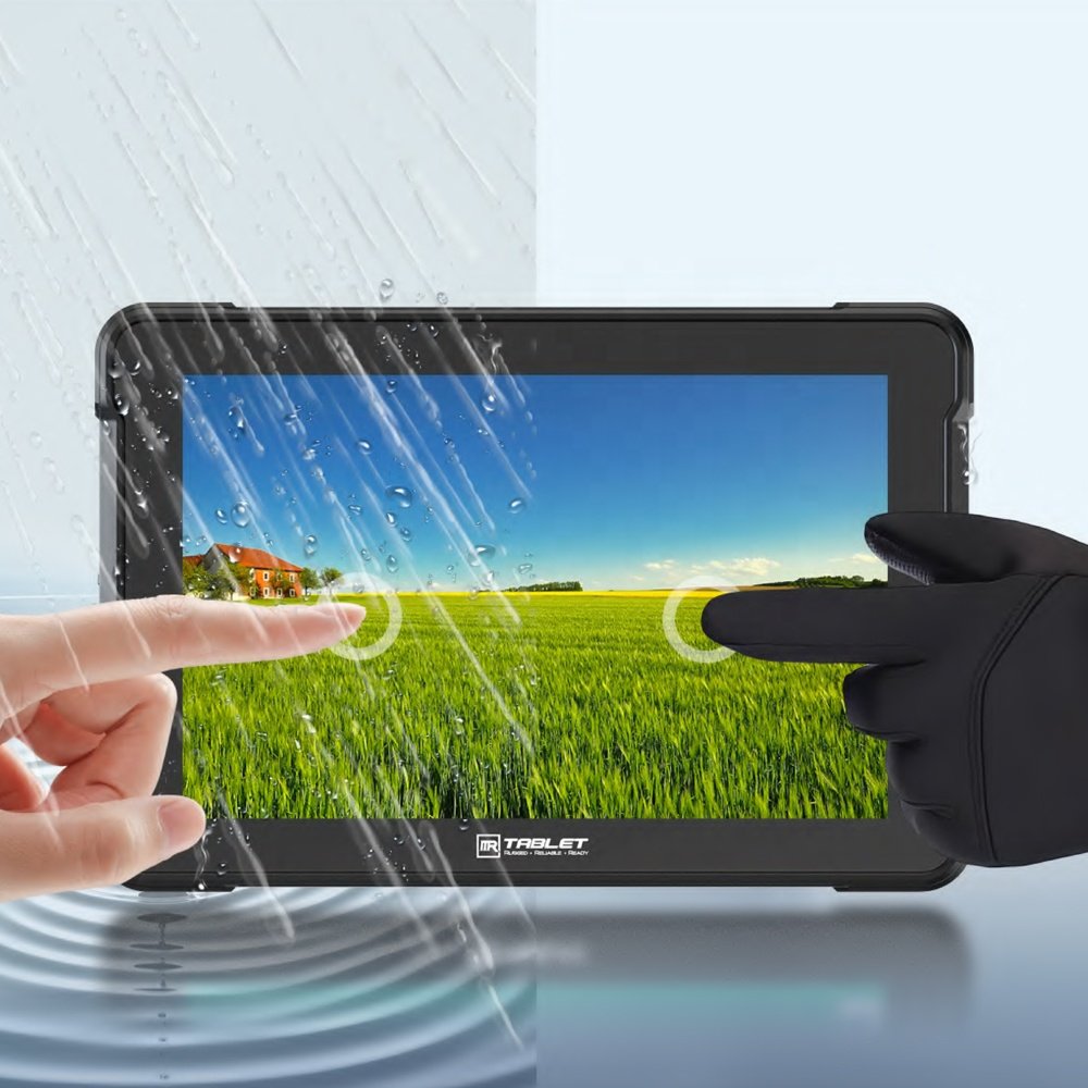 10 Inch Rugged Car Tablet with Mounted RJ45 Can Bus and RS232 RS485 and 4G TLE GPS GNSS Antenna Rugged Vehicle Tablet