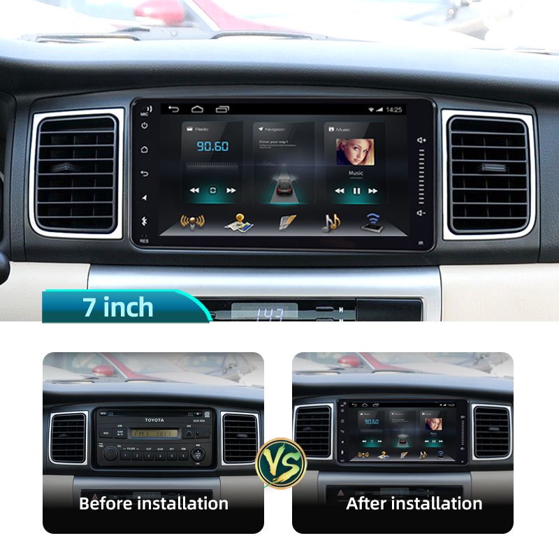 Universal 7inch 2din 1+16GB Car Android Dvd Player for Toyota Collora Car Video