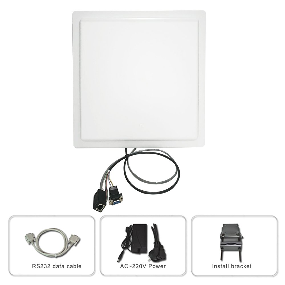 15m UHF RFID Reader UHF 12dbi Antenna 15m Long Range Read Distance Passive Car Parking RFID UHF Reader With LED