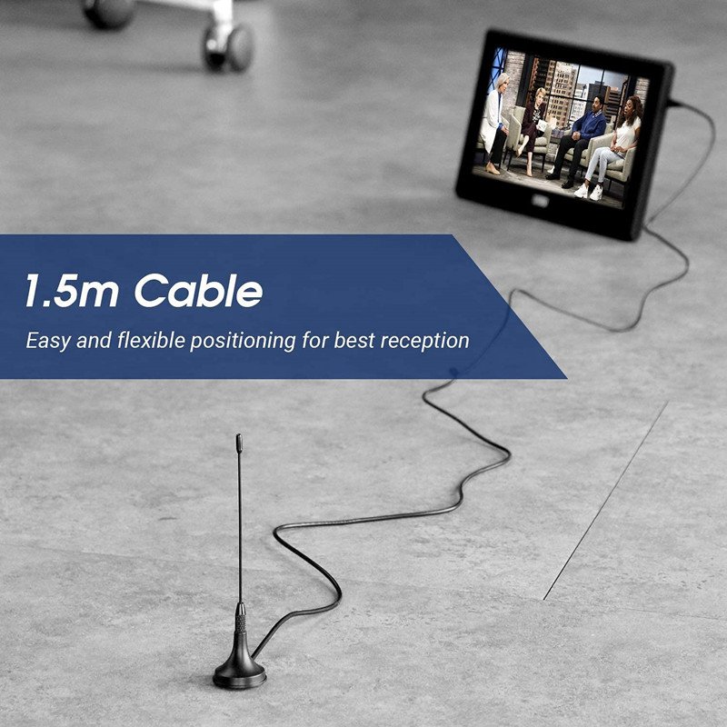 DVB-T2 Outdoor Set-Top Box TV Antenna Small Sucker Digital TV for Car Home Wireless Use