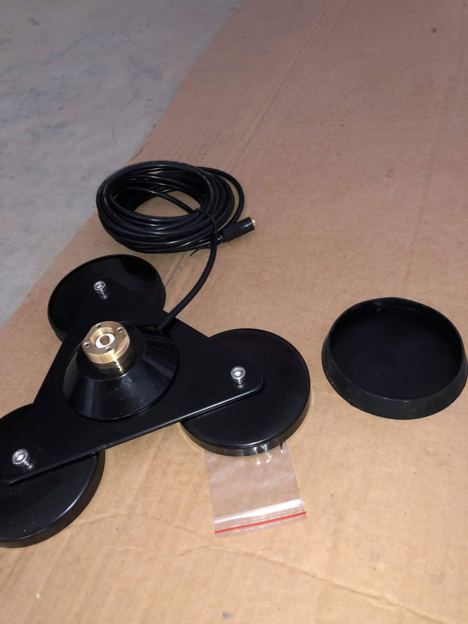VHF NMO Spring Whip Antenna Car Tri Magnet Mount Dog Gps Tracking Device SMA Triple Ground Plane Magnetic Mount