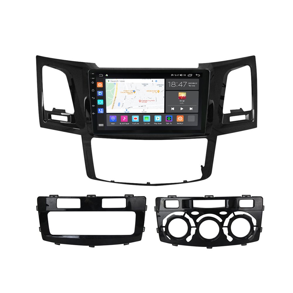 MEKEDE M6 PRO Radio De Coche Android Car Mp3 Player Car Accessories Touch Screen for Toyota Fortuner Hilux 2004 2014 Black