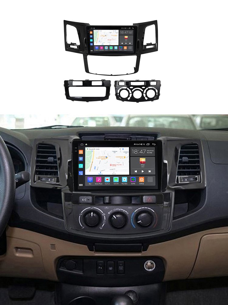 MEKEDE M6 PRO Radio De Coche Android Car Mp3 Player Car Accessories Touch Screen for Toyota Fortuner Hilux 2004 2014 Black