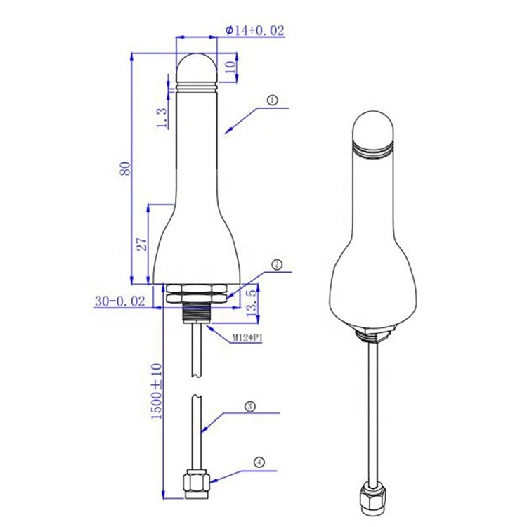 Smart car charging pile waterproof roof mount 5dbi high gain wifi Antenna omni directional zigbee 2.4ghz cabinet antenna