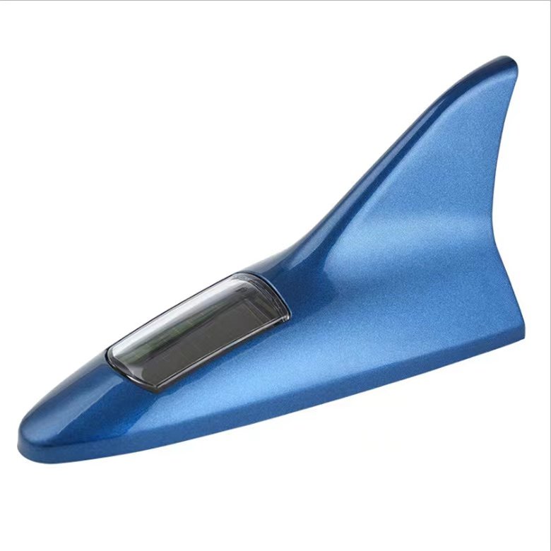 Solar Powered Shark Fin Shaped Solar Energy LED Warning Light Car Decorative Antenna