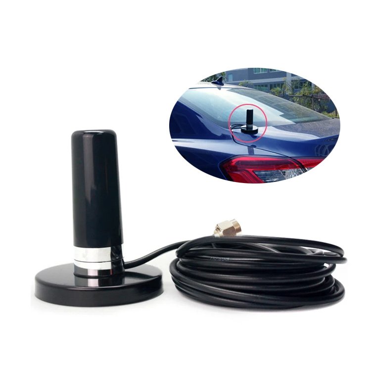 High-Gain VHF/UHF Omnidirectional Waterproof Magnetic Mount Antenna with SMA Connector & RG58 Cable for Two-Way Vehicle Radio