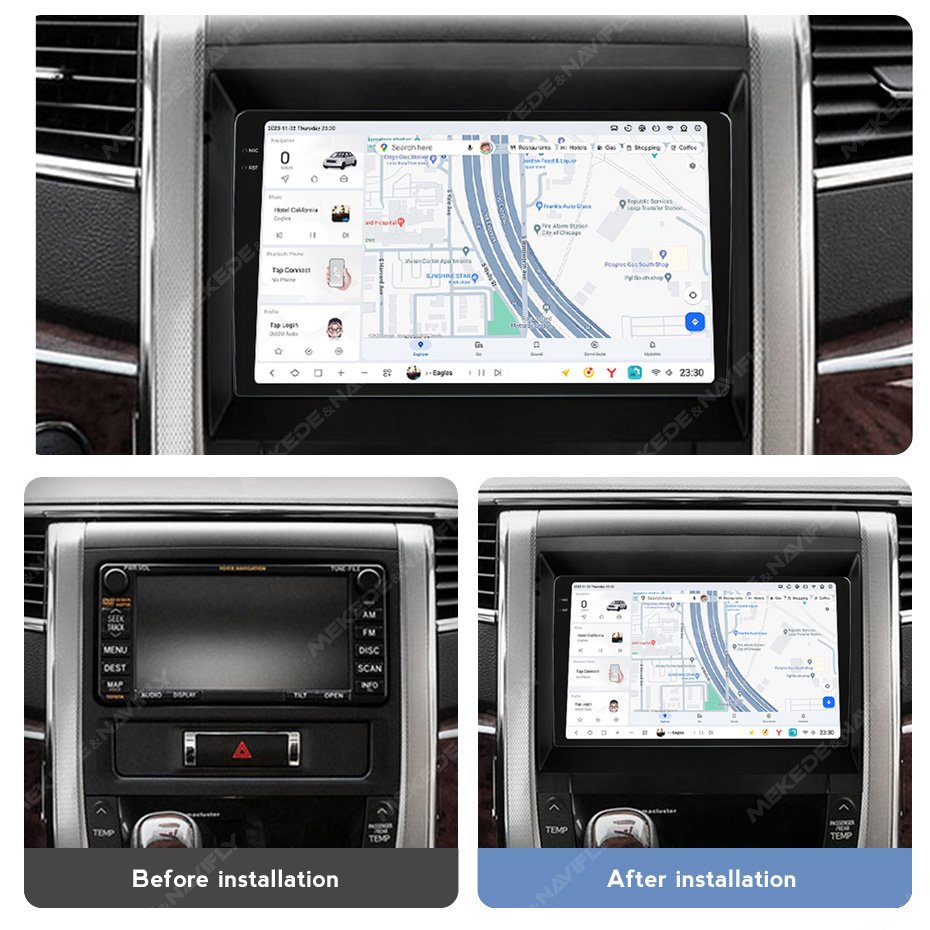 MEKEDE DUDUAUTO Car Radio Player 12+512GB 2K QLED Screen Car-play GPS Navigation 360 Camera for Toyota Alphard 2008-2014